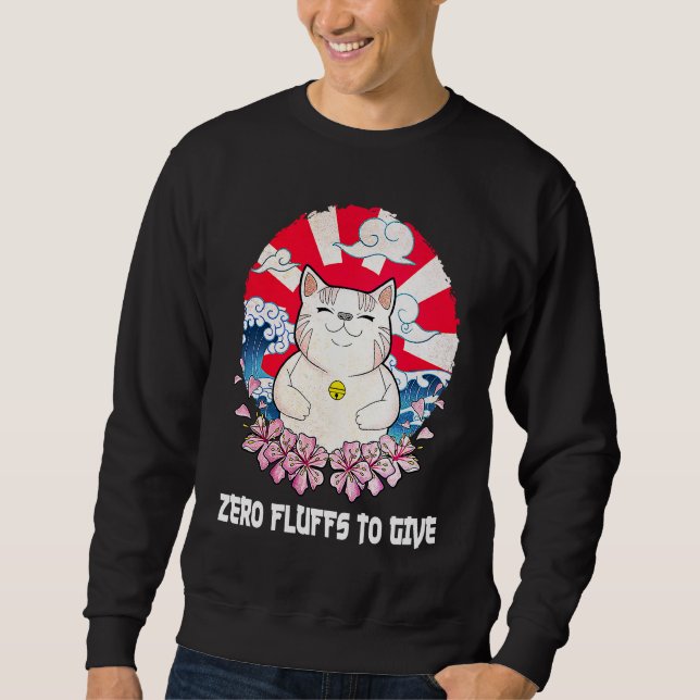 Sudadera Zero Fluffs to Give Cat  Cat Mom Kitten Cat Dad (Anverso)
