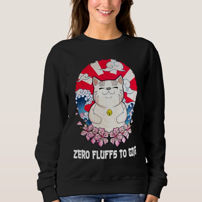 Sudadera Zero Fluffs to Give Cat  Cat Mom Kitten Cat Dad (Anverso)
