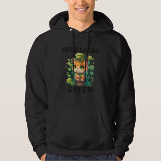 Sudadera Zero Lucks Given  Cute Cat St Patricks Day Party W