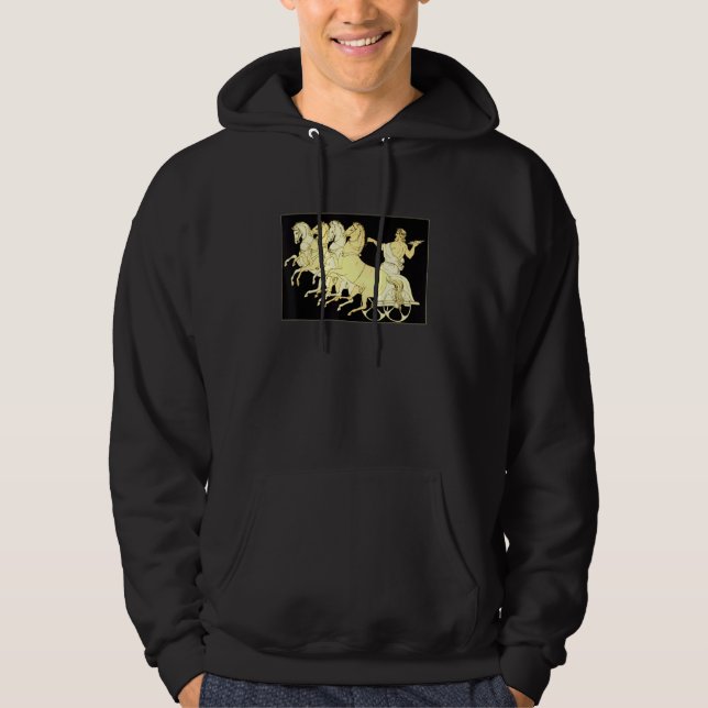 Sudadera Zeus en carro con trueno y caballos (Anverso)