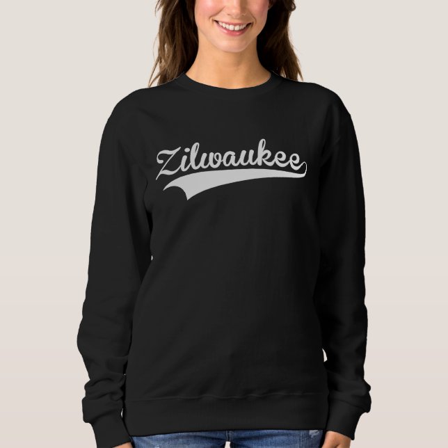 Sudadera ZILWAUKEE Baseball Vintage Retro Font (Anverso)