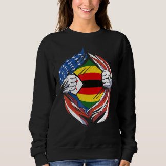 Sudadera Zimbabwe Flag American Proud of My Zimbabwean Heri
