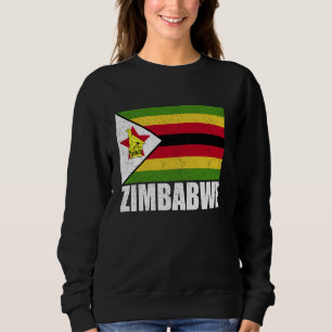 Sudadera Zimbabwe Flag Grunge Vintage Souvenir Zimbabwe