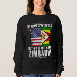 Sudadera Zimbabwean American Patriot Grown Proud Home Heart