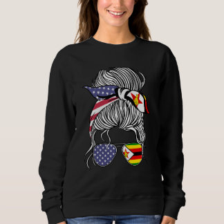 Sudadera Zimbabwean American Patriot Grown Proud Women Girl
