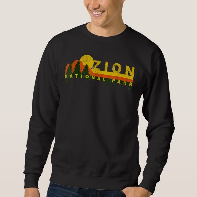 Sudadera Zion National Park Sunny Mountain Treeline (Anverso)