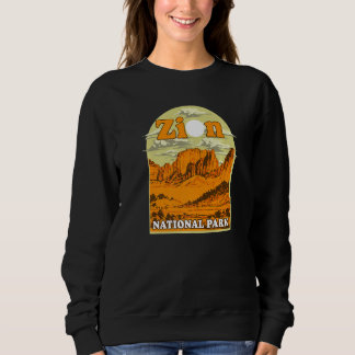 Sudadera Zion National Park Vintage Artwork Artistic Souven