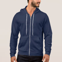 Zip Hoodie de los hombres de la marina