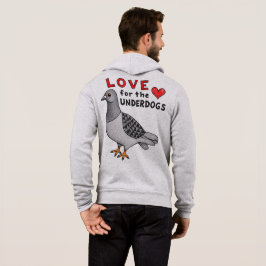 Sudadera Zip-Hoodie "Love For The Underdogs" mit Taube
