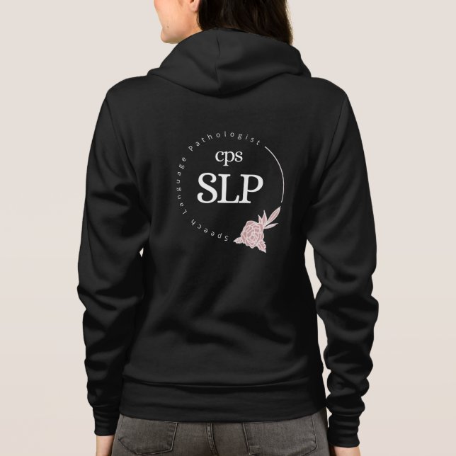 Sudadera Zip Up Hoodie - Logotipo floral ligero (Reverso)