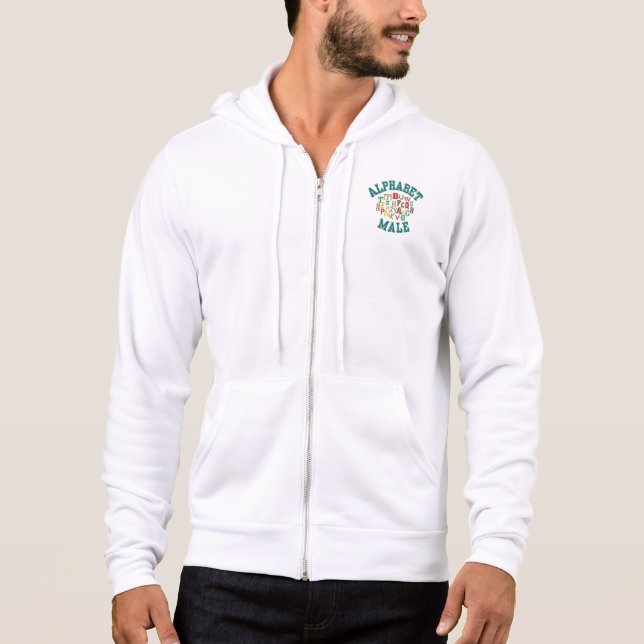 Sudadera Zipper Hoodie de aspecto bordado (Anverso)