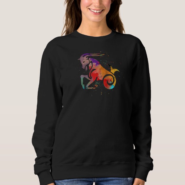 Sudadera Zodiac Para Capricornio Material Artístico Horosco (Anverso)
