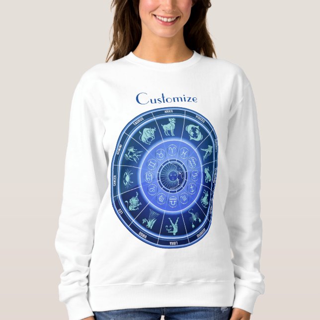Sudadera Zodiac Sun Rótulo Astrología Calendario Thunder_Co (Anverso)