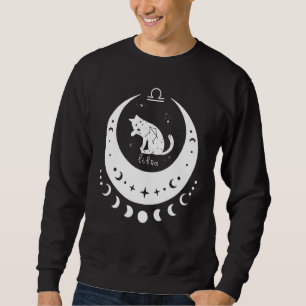Sudadera Zodiaco Libra Horóscopo Signo Astrológico Gato Med