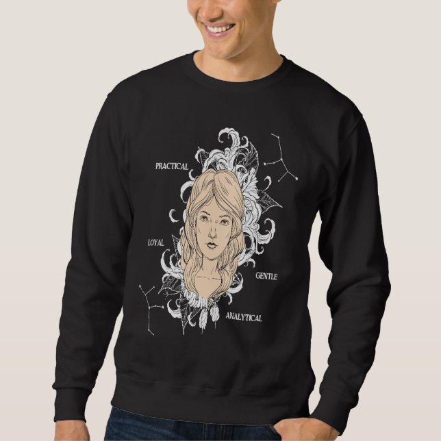 Sudadera Zodiaco Virgo Impreso Detrás (Anverso)