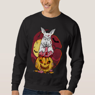 Sudadera Zombie Bunny Halloween Conejo Mal Jack O Lantern