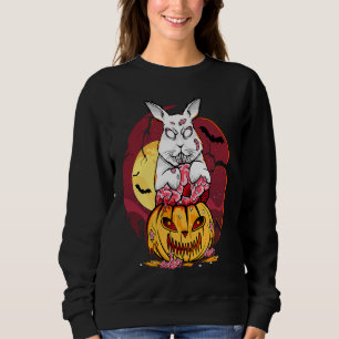Sudadera Zombie Bunny Halloween Conejo Mal Jack O Lantern