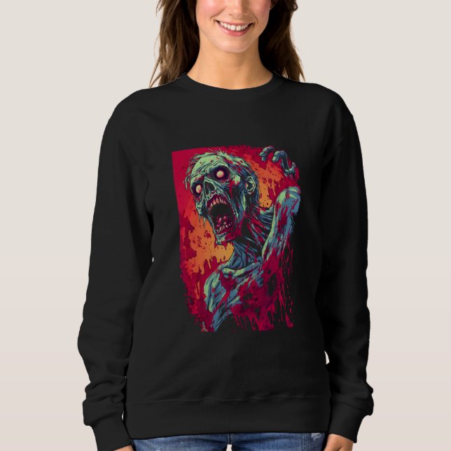 Sudadera Zombie by Haunted Horror Halloween 2 (Anverso)