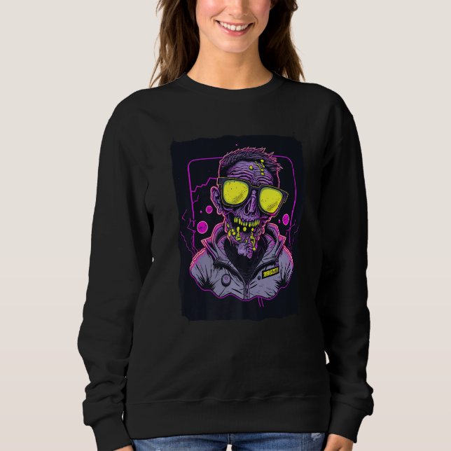 Sudadera Zombie con gafas de sol Premium (Anverso)