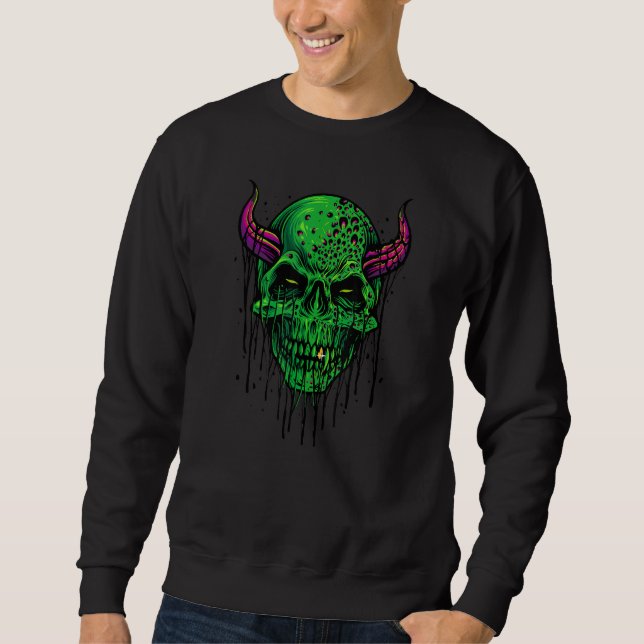 Sudadera Zombie Evil Skull Halloween vibes (Anverso)
