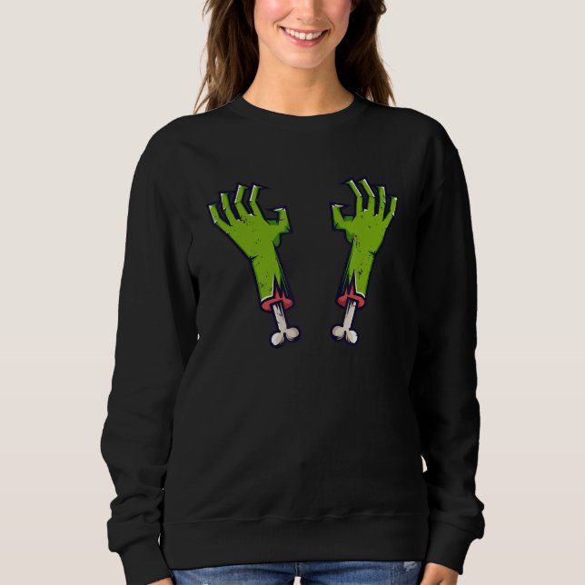 Sudadera Zombie hands with bones (Anverso)