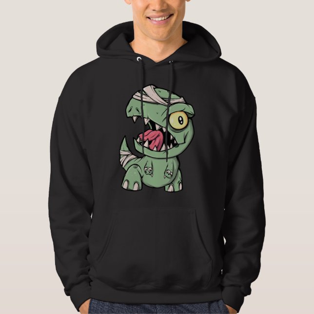 Sudadera Zombie Rex Dinosaur  For Boys Mummy Halloween (Anverso)