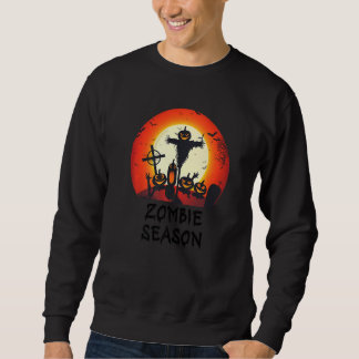 Sudadera Zombie Season Moonlit Scary Graveyard  Kids Boys A