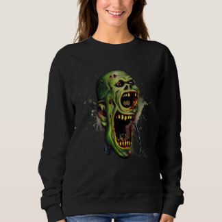 Sudadera Zombie Singing Microphone Metal Rock Music Horror