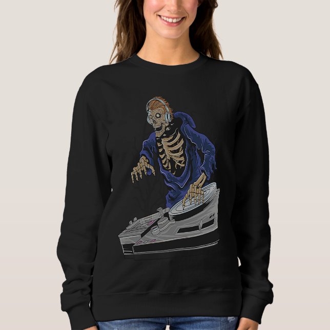 Sudadera Zombie Skeleton Halloween DJ (Anverso)