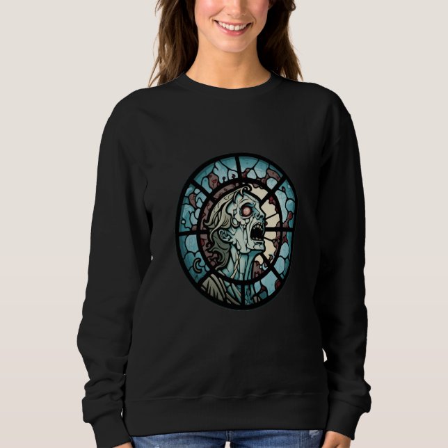 Sudadera Zombie Stained Glass Headshot (Anverso)