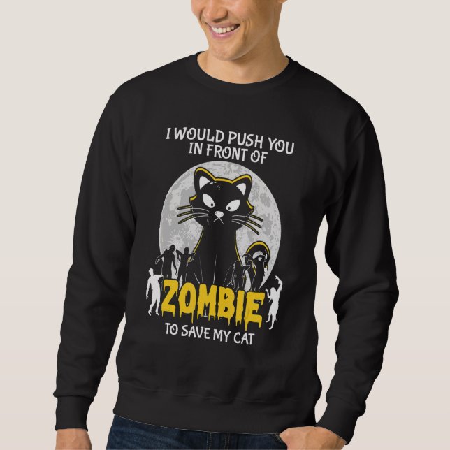 Sudadera Zombie To Save My Cat Halloween (Anverso)