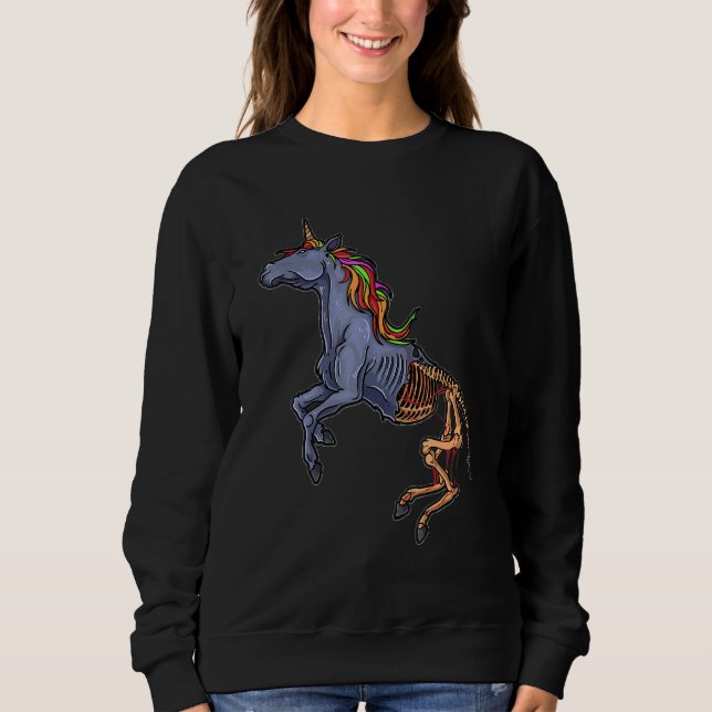 Sudadera Zombie Unicorn Lazy Halloween Costume Cool Zombiec (Anverso)