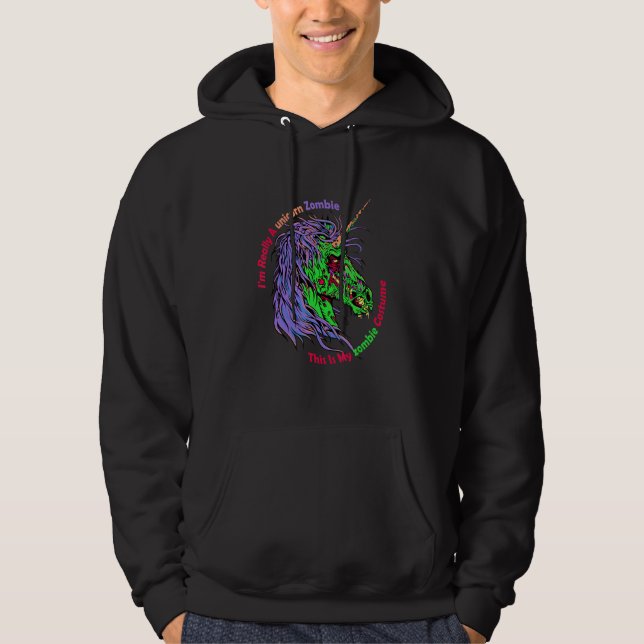 Sudadera Zombie unicornio (Anverso)