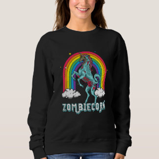 Sudadera Zombiecorn Zombie Unicorn Rainbow Scary Halloween