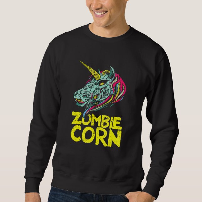 Sudadera Zombiecorn Zombie Unicornio Halloween Animal Esque (Anverso)