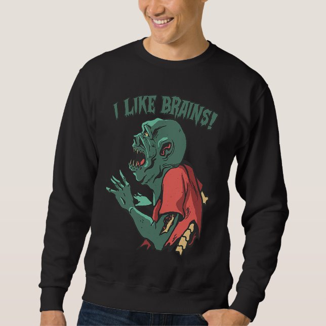 Sudadera Zombies Comen Cerebros Halloween Niños Zombie (Anverso)