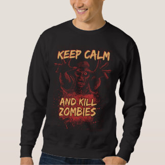 Sudadera Zombies Halloween Keep Calm  For Men Women & Kids