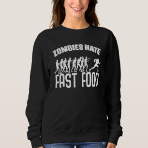 Sudadera Zombies Odian la Comida Rápida  Jugador de Fútbol 