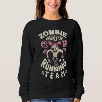 Sudadera Zombis Apocalipsis Corriendo equipo asusta feliz p