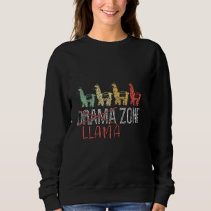 Sudadera Zona de Llama Drama Llama a comedia animal dice ll