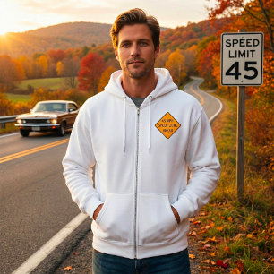 Sudadera Zona de velocidad de 45 MPH por delante del Rótulo
