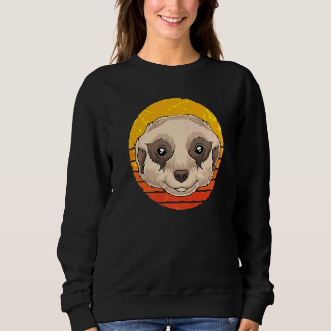 Sudadera Zoo Animal Africa Safari Retro Meerkat (Anverso)