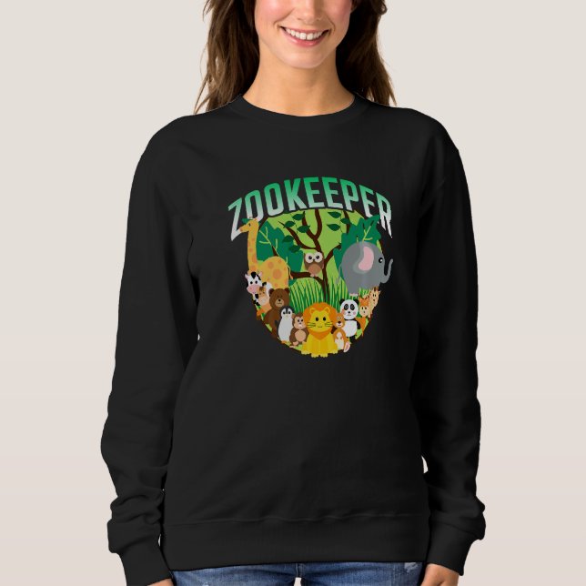 Sudadera Zoo Keeper Keeping Zookeepping Zookeeper Job (Anverso)