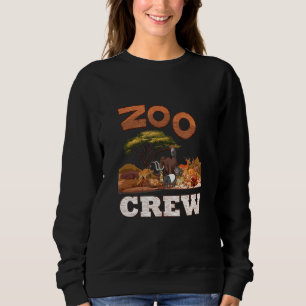 Sudadera Zoo Safari Crew Squad Animal Team Zoólogo Keeper