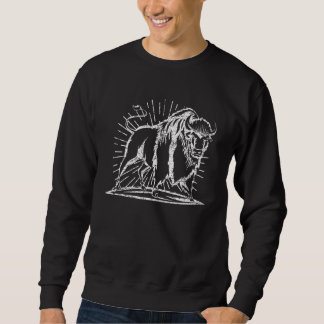 Sudadera Zoo Wildlife Animal Zookeeper Buffalo Bison Distr