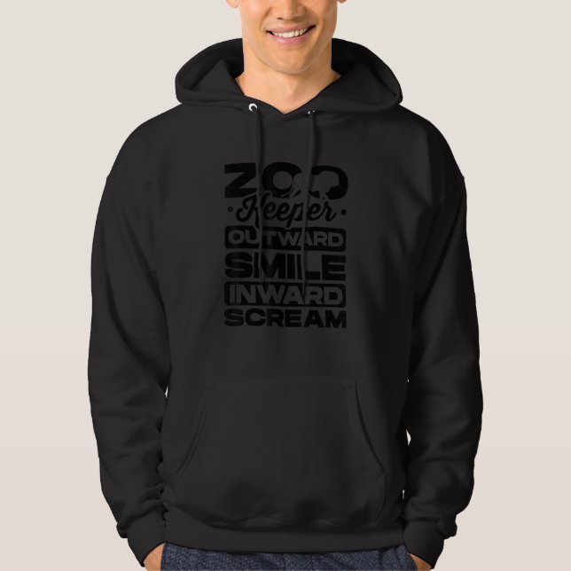 Sudadera Zookeeper Outward Smile Inward Scream Animal Lover (Anverso)