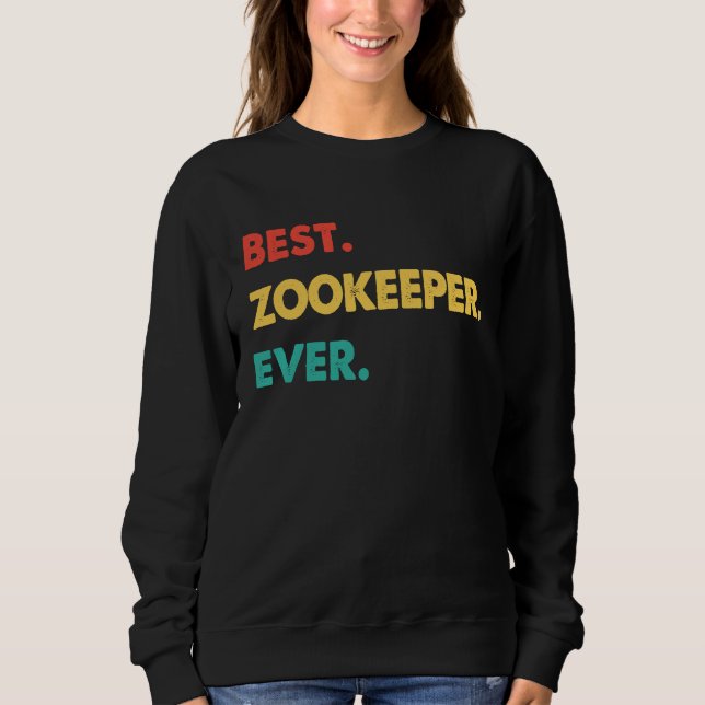 Sudadera Zookeeper Retro Best Zookeeper Ever (Anverso)