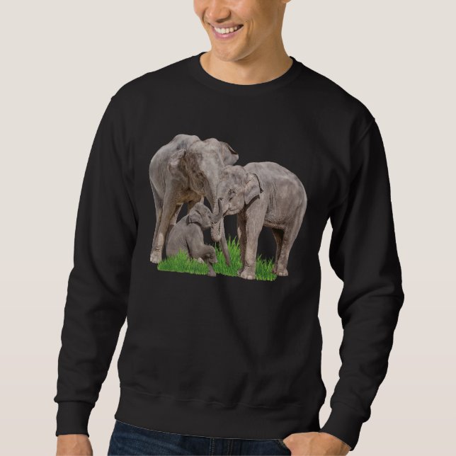 Sudadera Zookeeper zoólogo de familia elefante Safa de vida (Anverso)