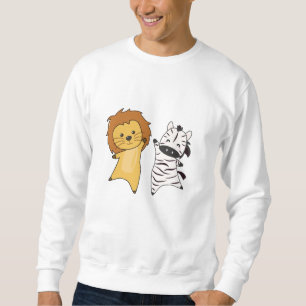 Sudadera Zoológico De Cebra De León Cute Animales Para Niño