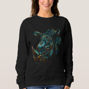 Sudadera Zoológico de Rinoceronte Mandala de Animal Rinoce